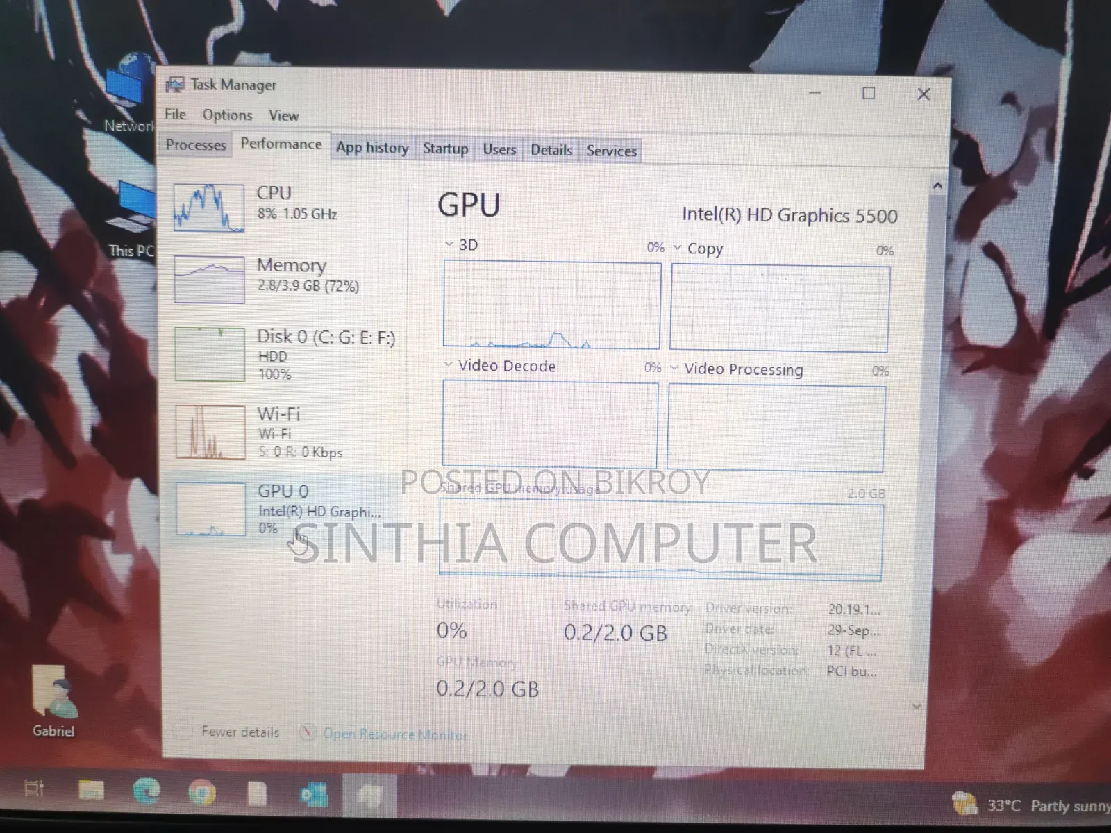 Laptop HP 350 G2 4GB Intel Core i3 HDD 500GB
