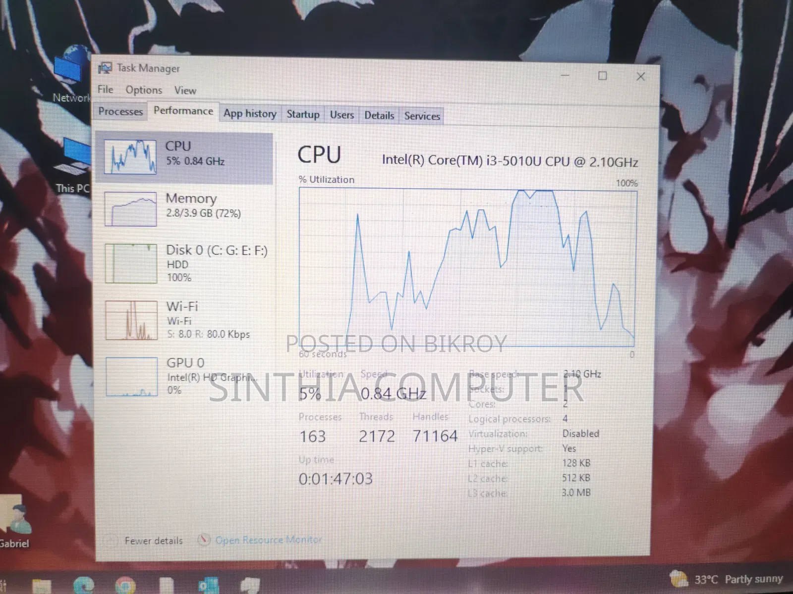 Laptop HP 350 G2 4GB Intel Core i3 HDD 500GB