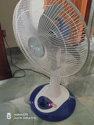 Click Charger Stand Fan 16" With Light 12 Hours Backup