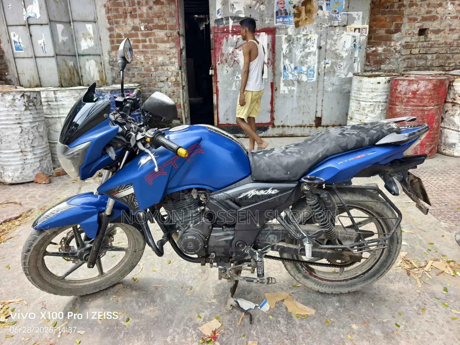 TVS Apache RTR 160 2v Refresh X-connect 2019 Blue