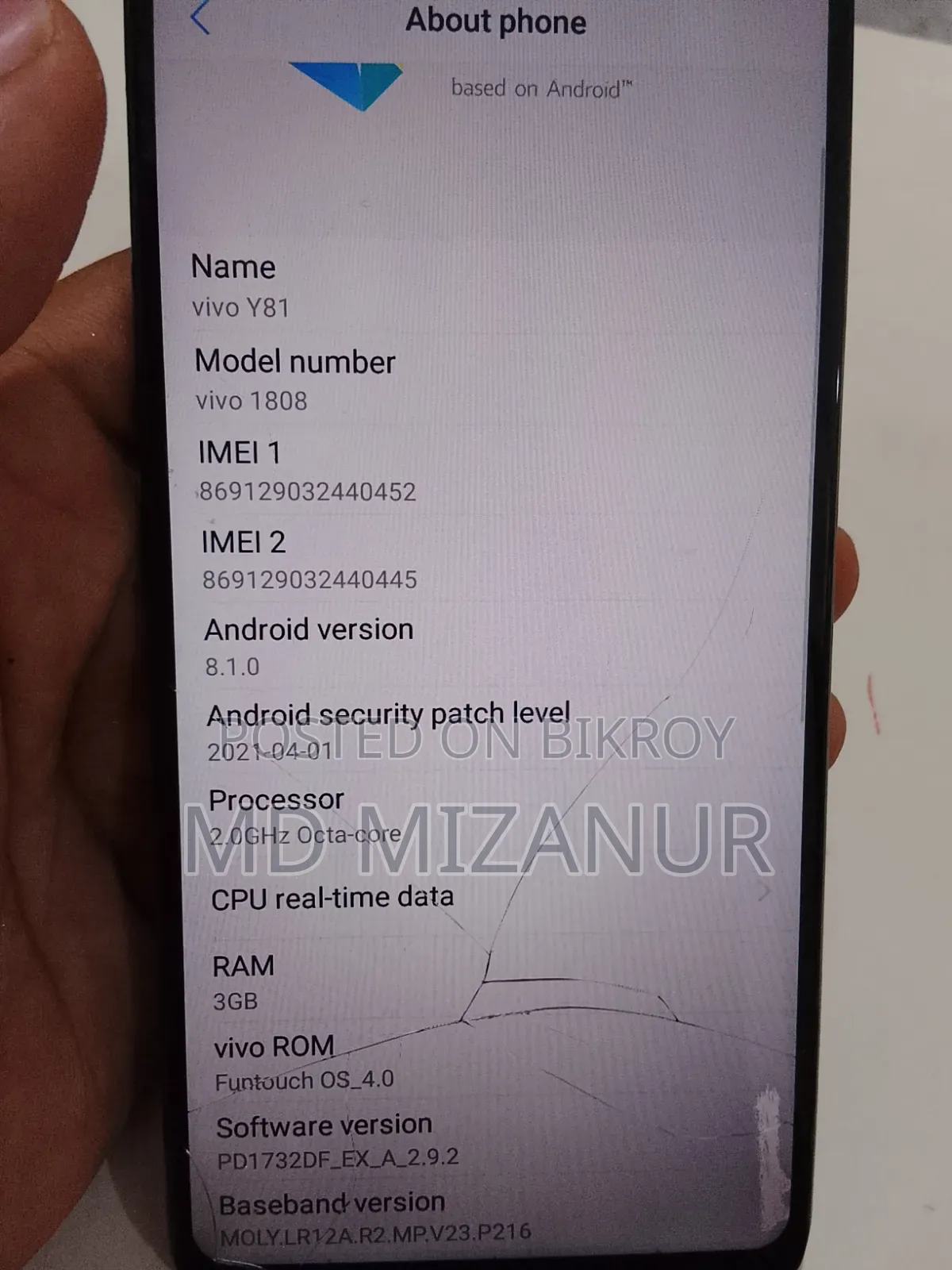 Vivo Y81 32 GB Black