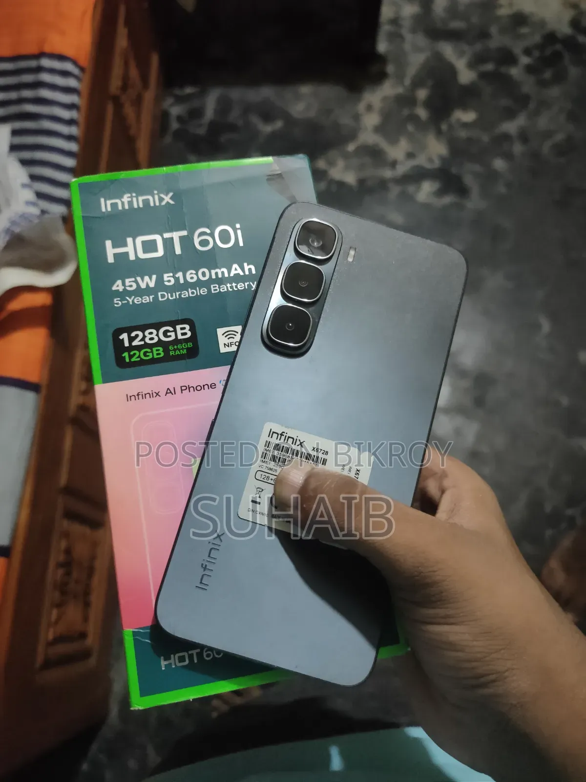 Infinix Hot 60i 128 GB Black