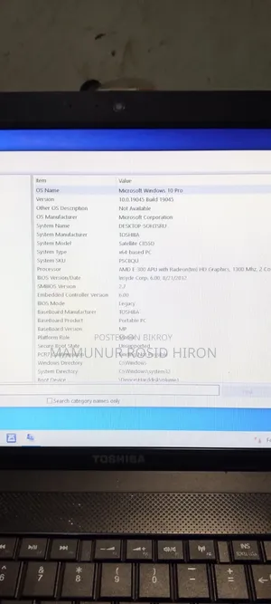 Laptop Toshiba Satellite C855 6GB AMD HDD+SSD 256GB