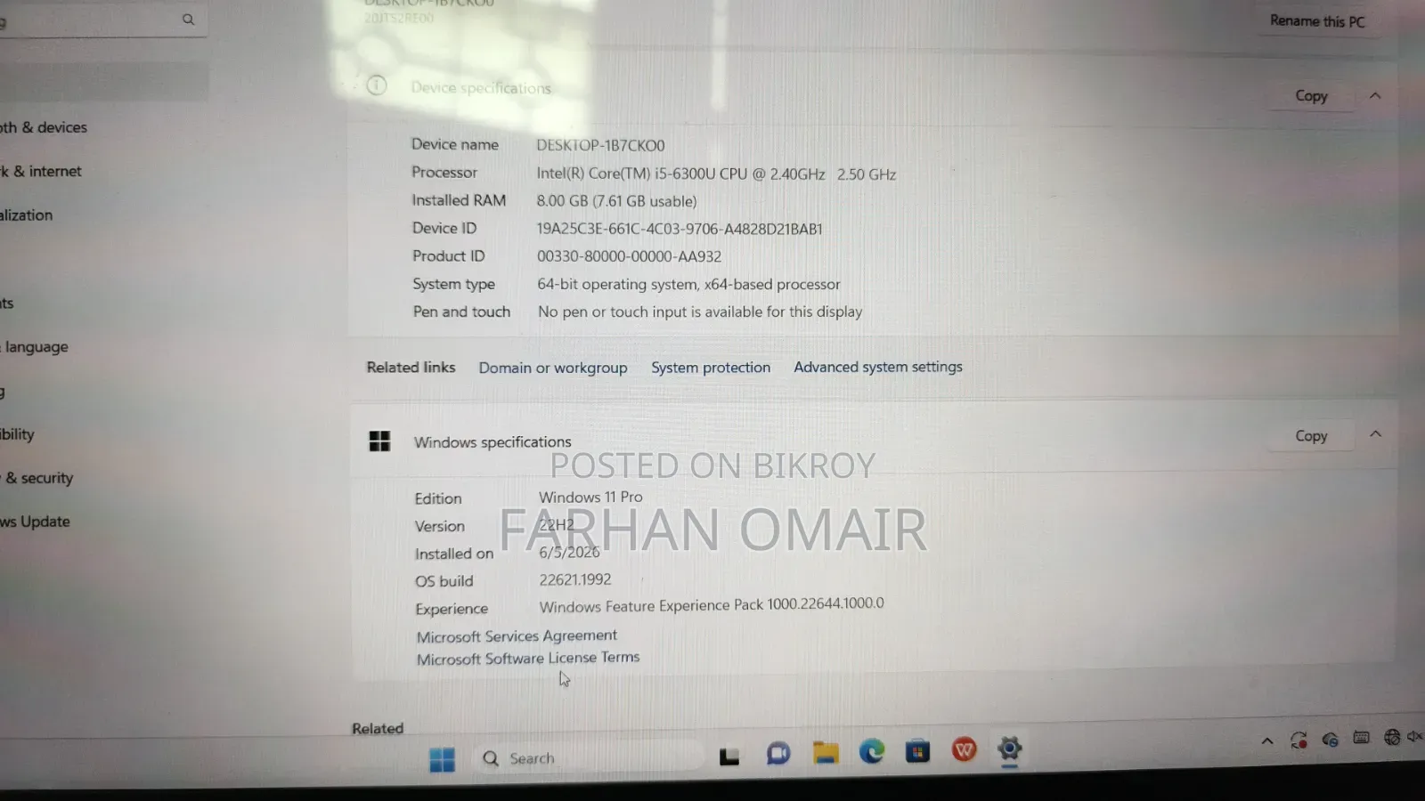 Laptop Lenovo ThinkPad T470s 8GB Intel Core i5 SSD 256GB