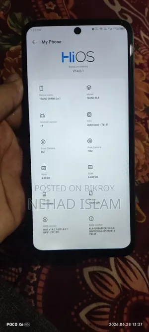 Tecno Spark Go 64 GB Black
