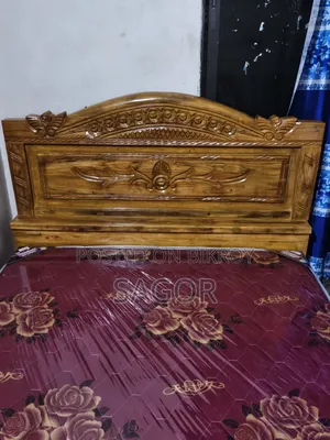 Jessore Teak Wood Semi-Double Bed 5/7