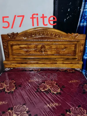 Jessore Teak Wood Semi-Double Bed 5/7
