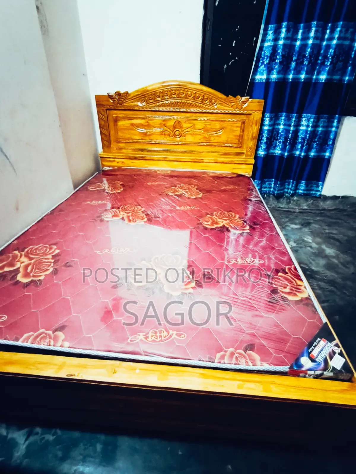 Jessore Teak Wood Semi-Double Bed 5/7