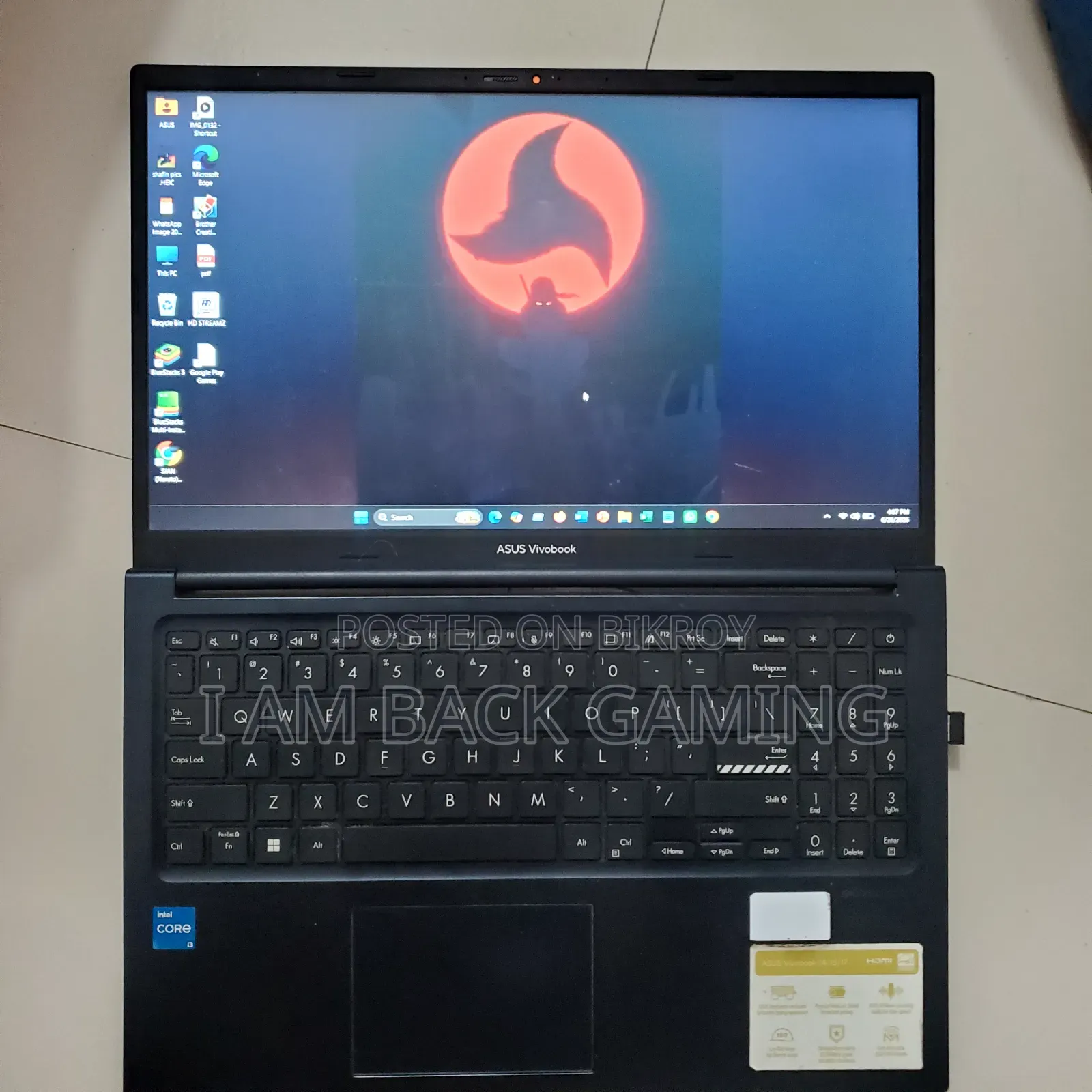 Laptop Asus Vivobook 15 8GB Intel Core i3 SSD 500GB