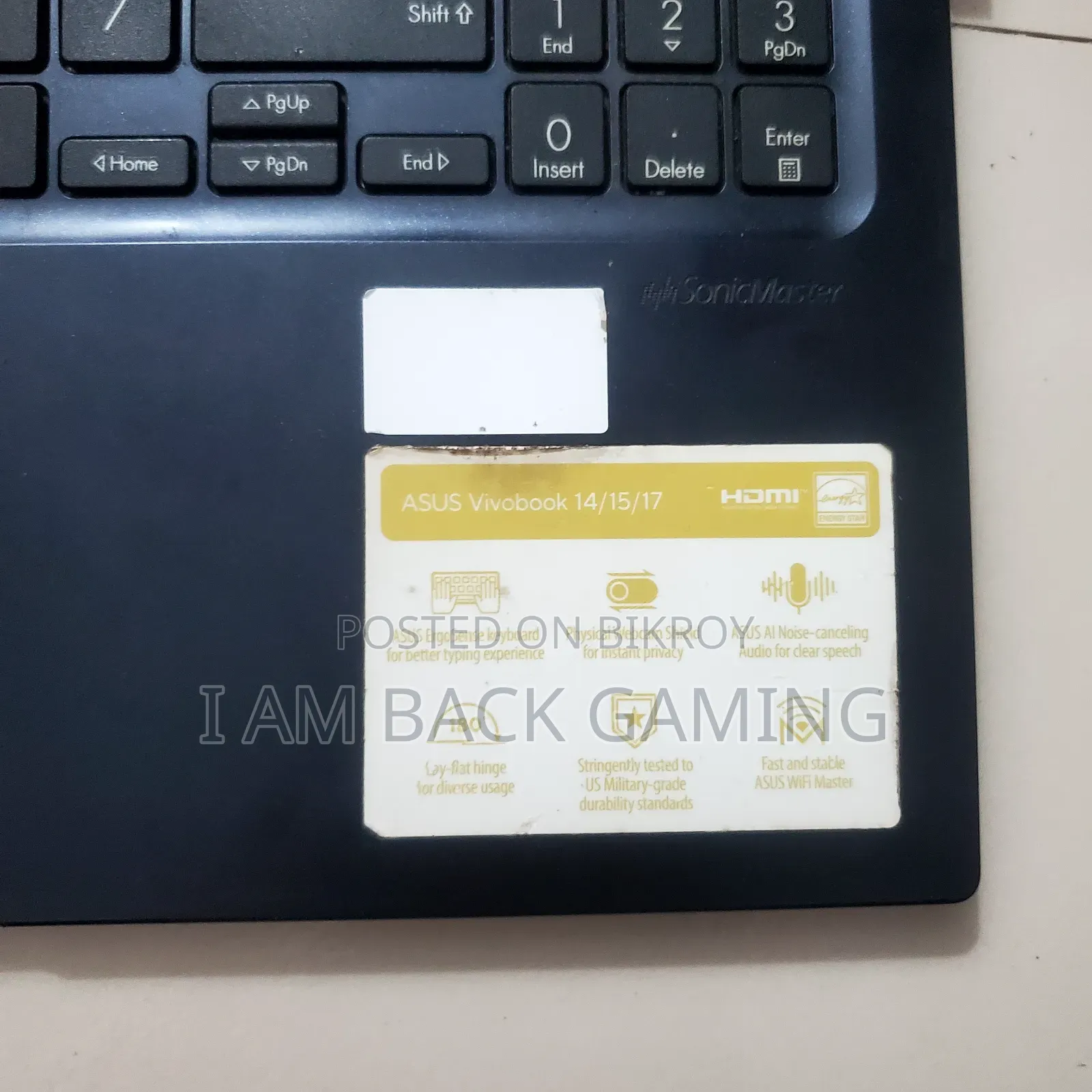 Laptop Asus Vivobook 15 8GB Intel Core i3 SSD 500GB