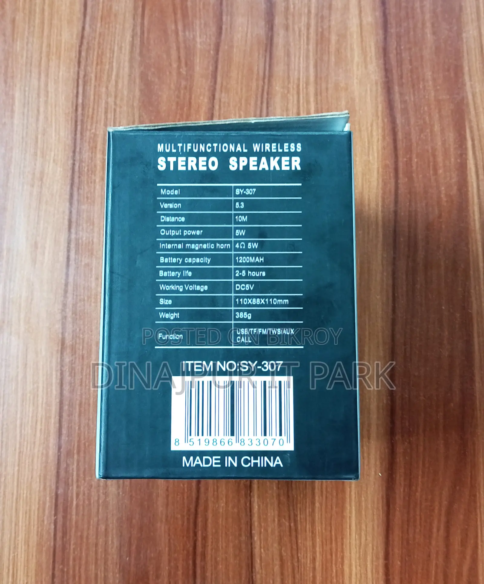 Sy-307 5w Portable Wireless Bluetooth Speaker