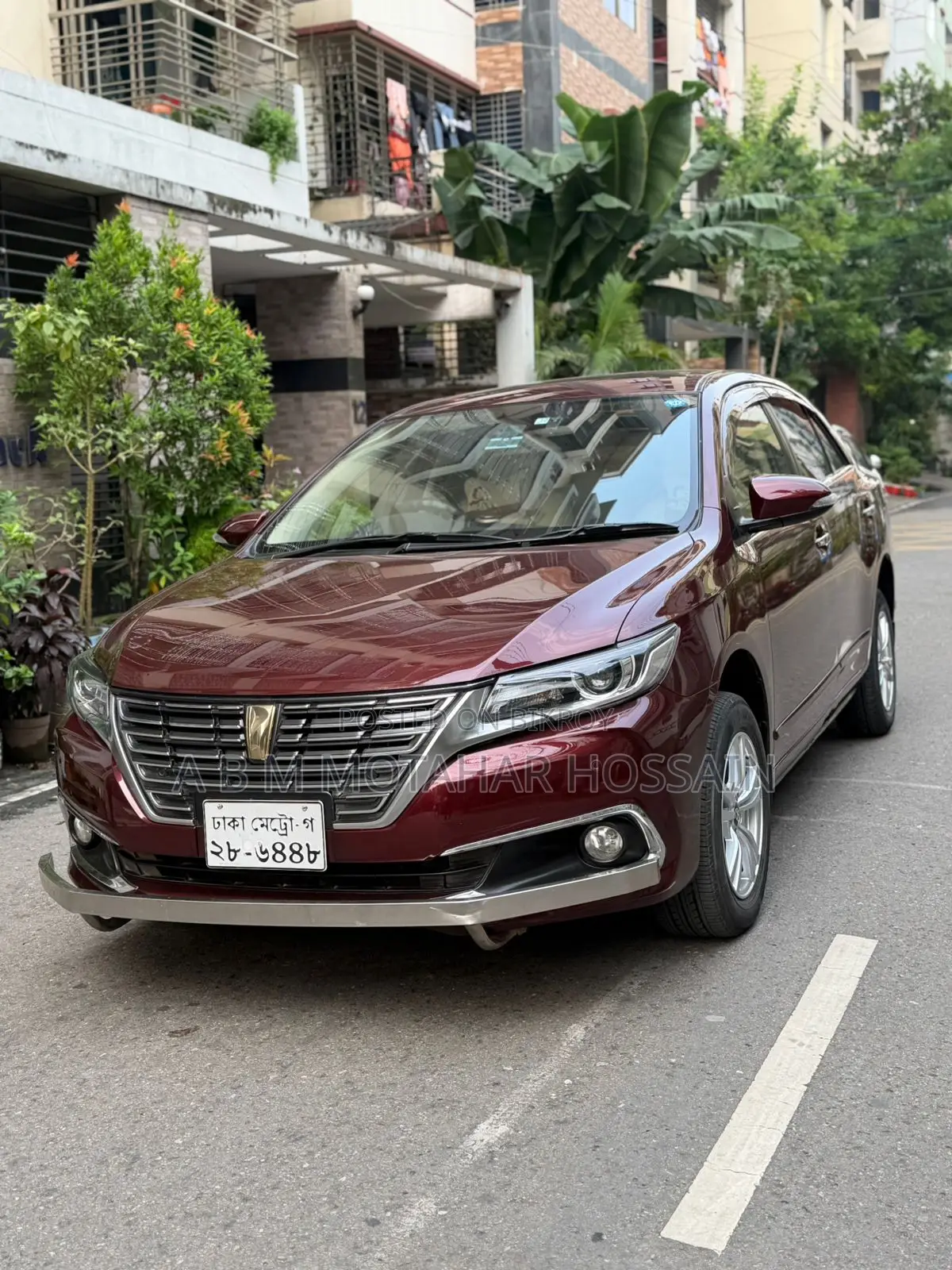 টয়োটা প্রিমিয়ো ১.৫ ফ্রন্ট হুইল ড্রাইভ ২০১৭ মেরুন