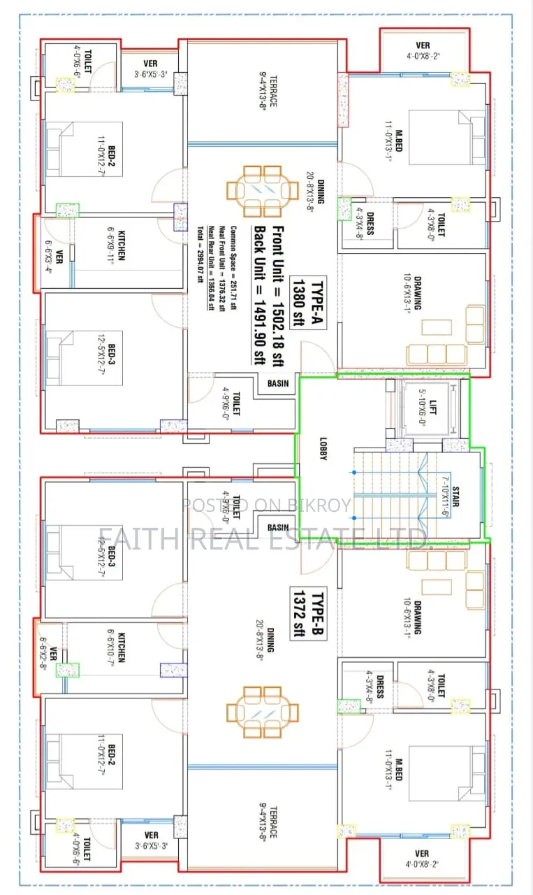 3-bedroom Apartment in Dhaka, Mirpur for sale