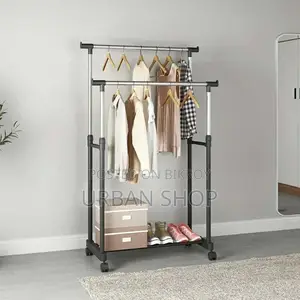 Folding Double Clothes Shoe Rack | Multi-layer Home Storage Organizer