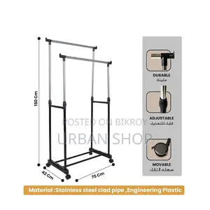 Folding Double Clothes Shoe Rack | Multi-layer Home Storage Organizer