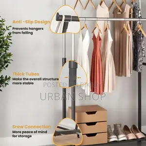 Folding Double Clothes Shoe Rack | Multi-layer Home Storage Organizer