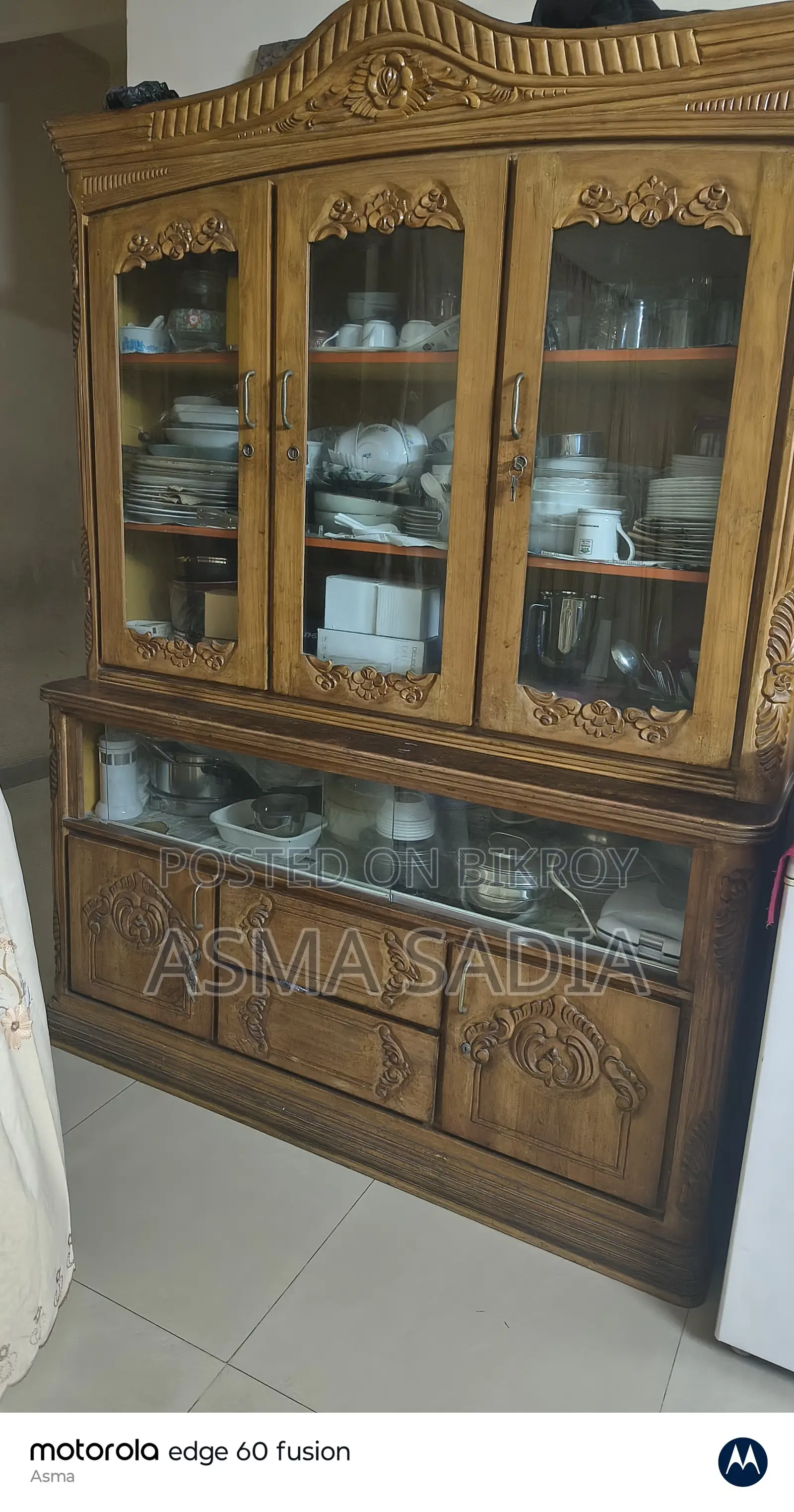 Showcase. Custom Made With Teak Wood