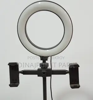 Led Ring Light With Dual Mobile Holder And Adjustable Desktop Stand