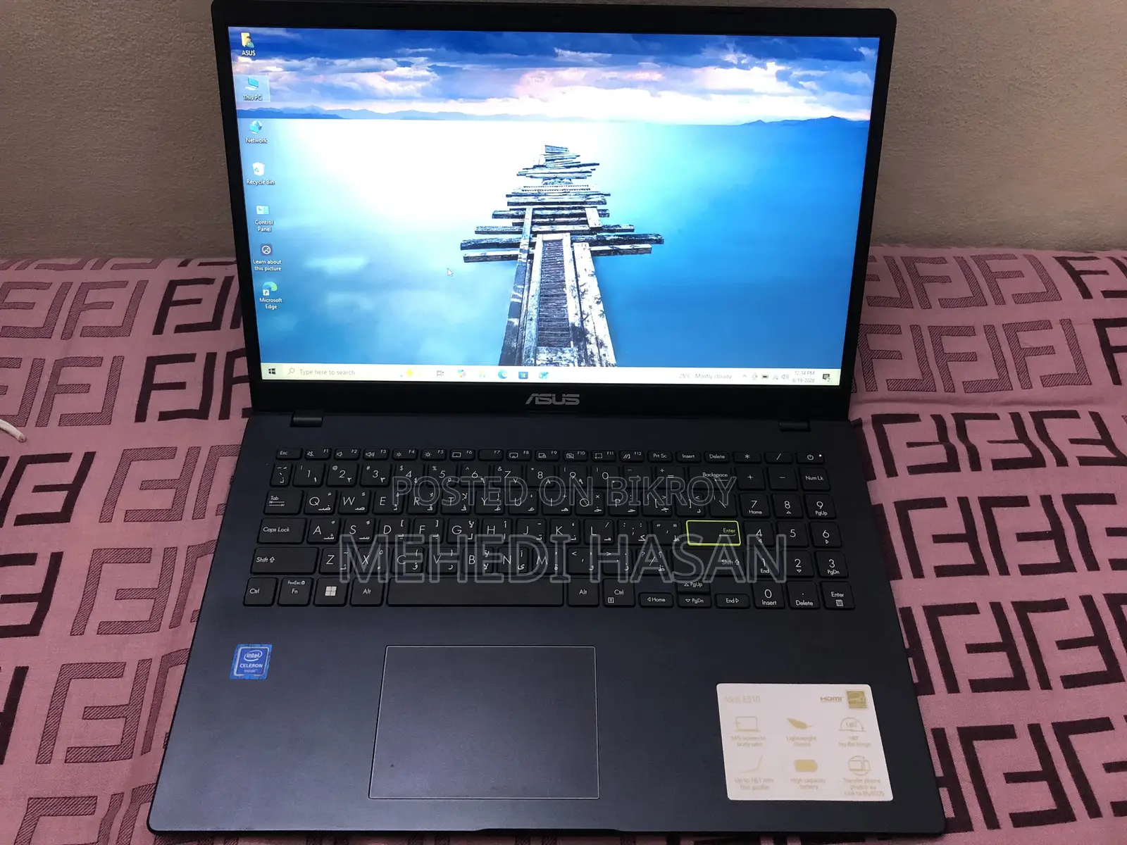 Laptop Asus Vivobook 15 4GB Intel Celeron SSD 128GB