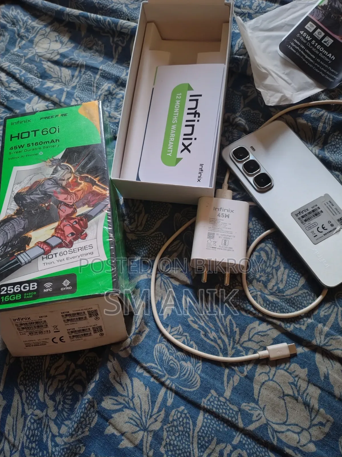 Infinix Hot 60i 256 GB Silver