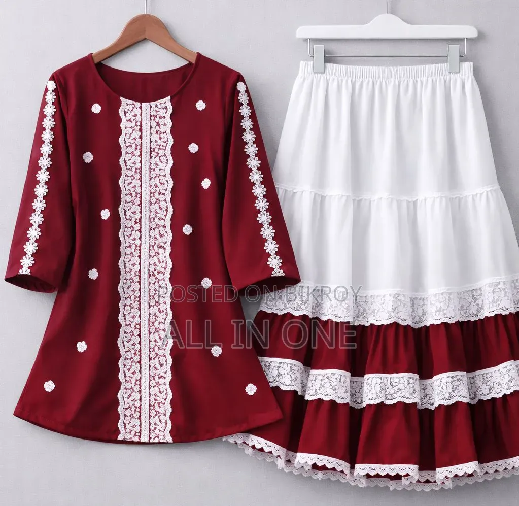 Trendy Ladies Tops and Skirt Set