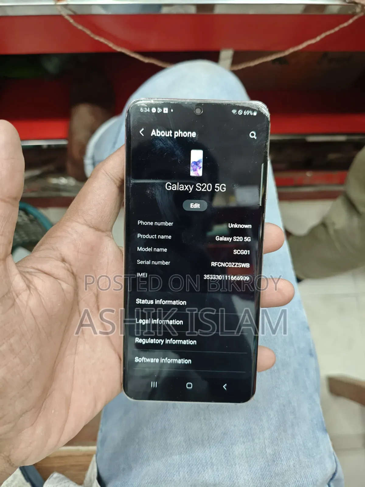 Samsung Galaxy S20 5G Uw 128 GB Black