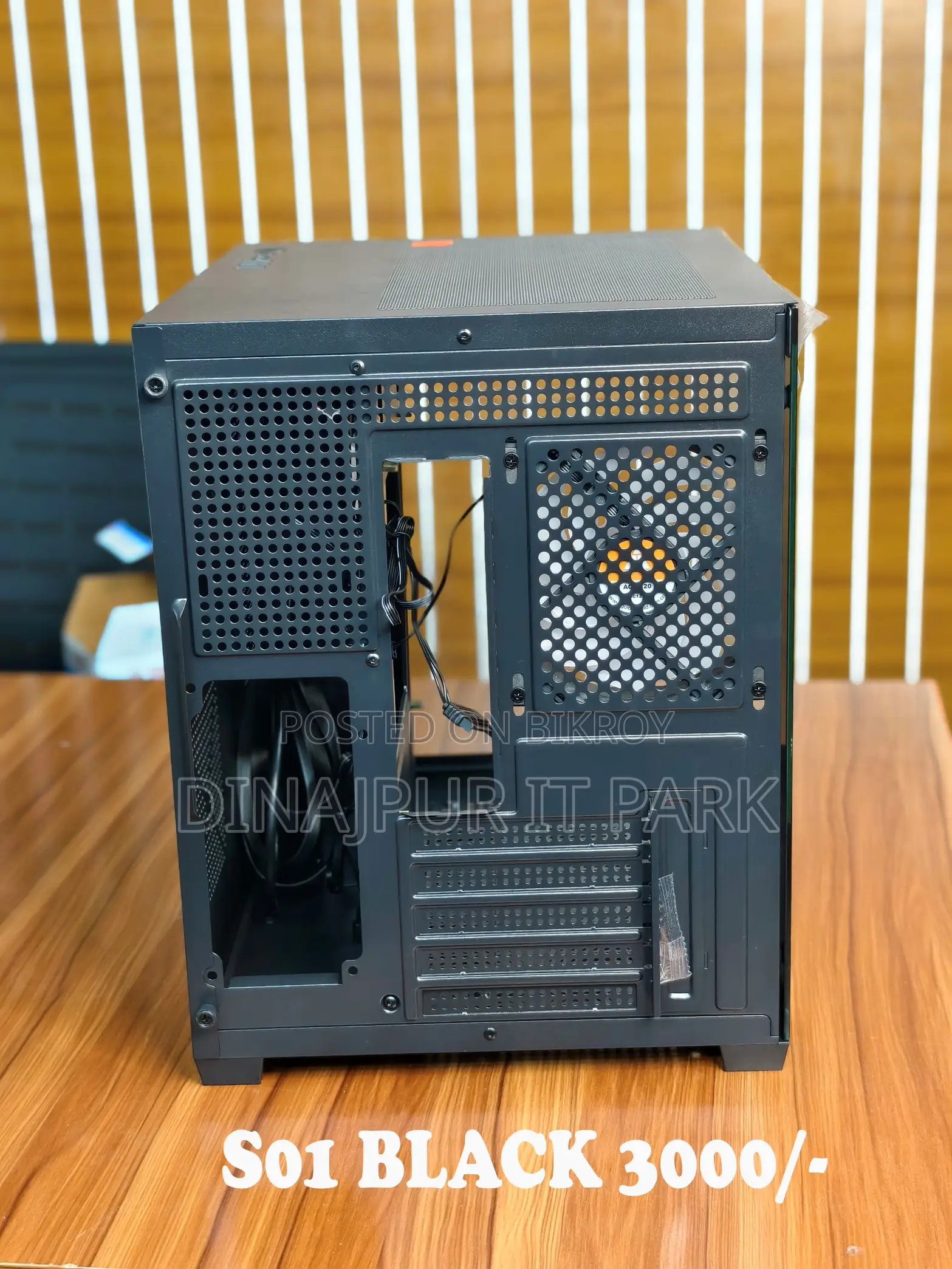 Golden Field S01 Black Dual Tempered Glass Gaming Computer Case