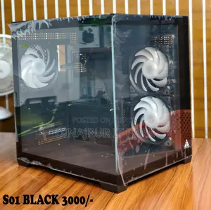 Golden Field S01 Black Dual Tempered Glass Gaming Computer Case