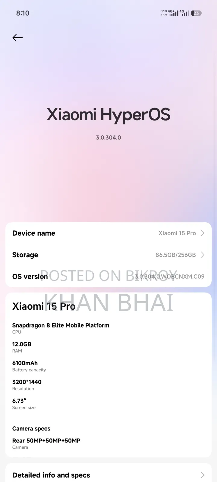 Xiaomi 15 Pro 256 GB Silver