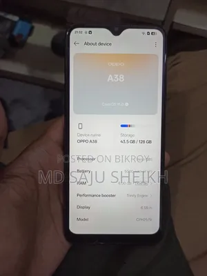 অপো এ৩৮ ১২৮ জিবি ব্ল্যাক
