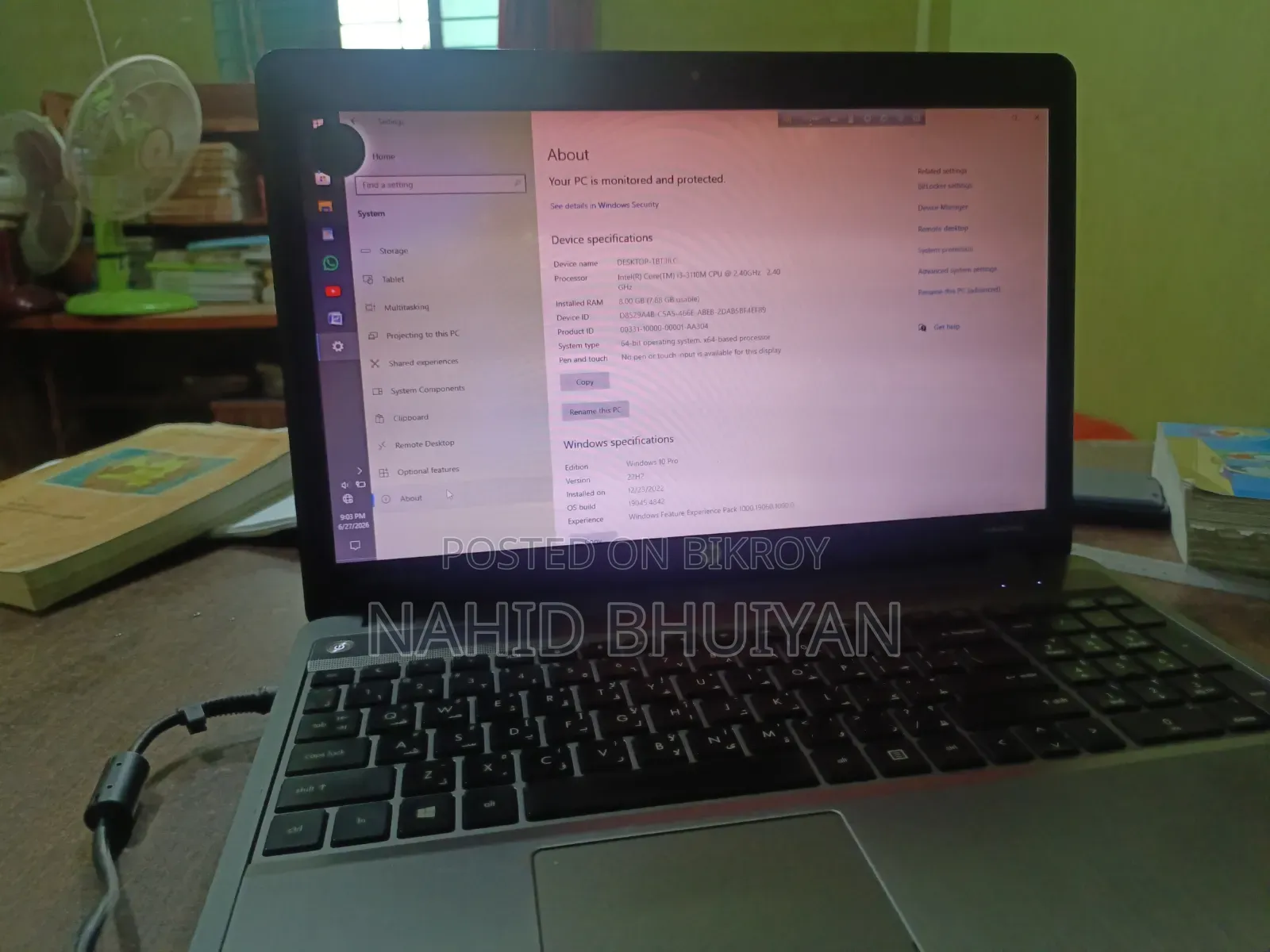Laptop HP EliteBook 840 G6 8GB Intel Core I3 SSD 256GB