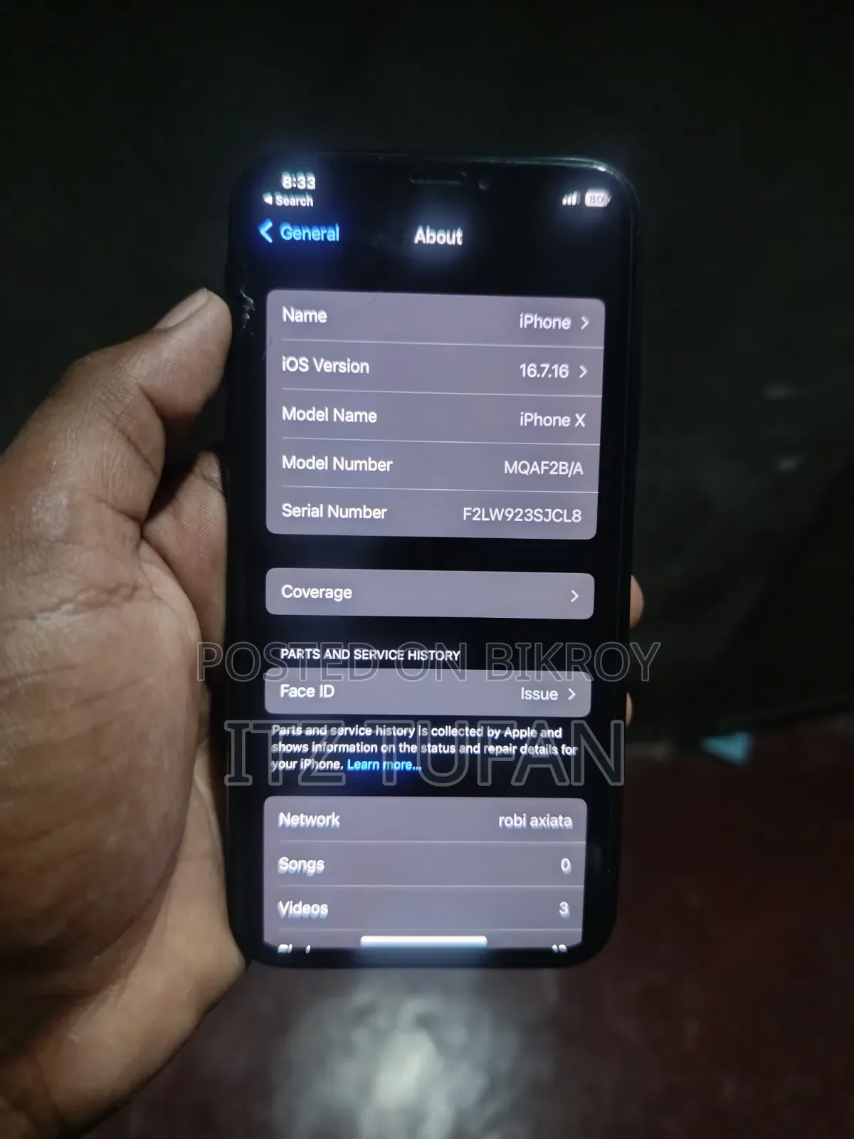 Apple iPhone X 256 GB Black