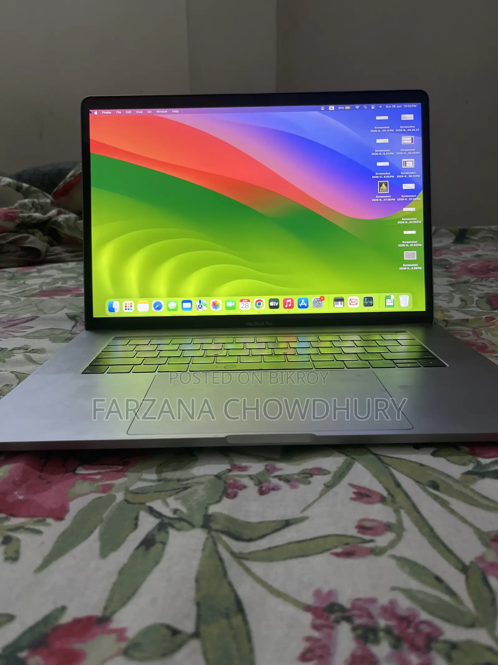 Laptop Apple MacBook Pro 2018 16GB Intel Core I7 HDD+SSD 256GB