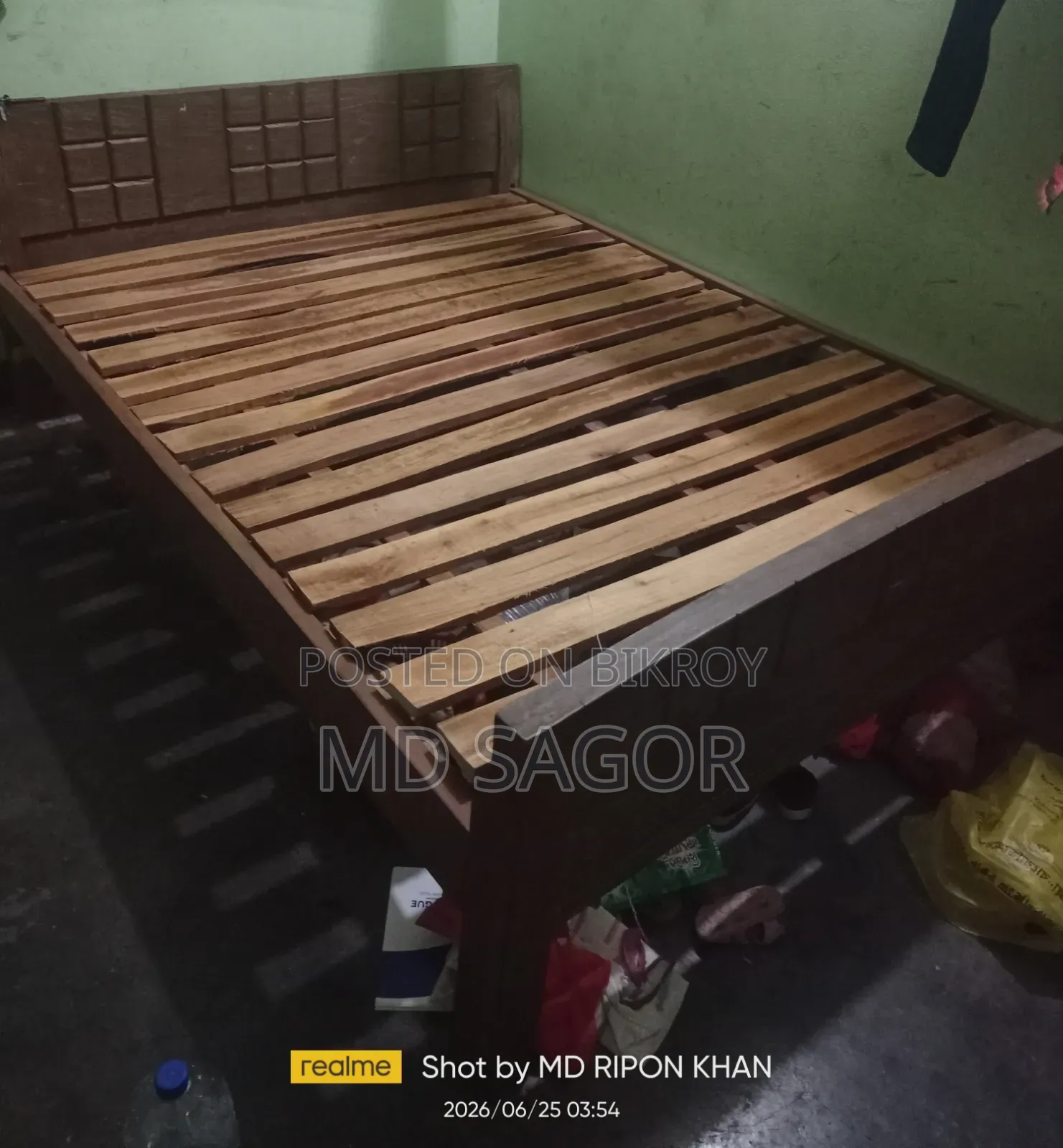 A bed will be sold