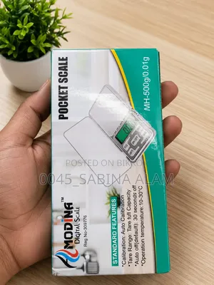মিনি ডিজিটাল পকেট স্কেল (০.০১ গ্রাম–৫০০ গ্রাম)