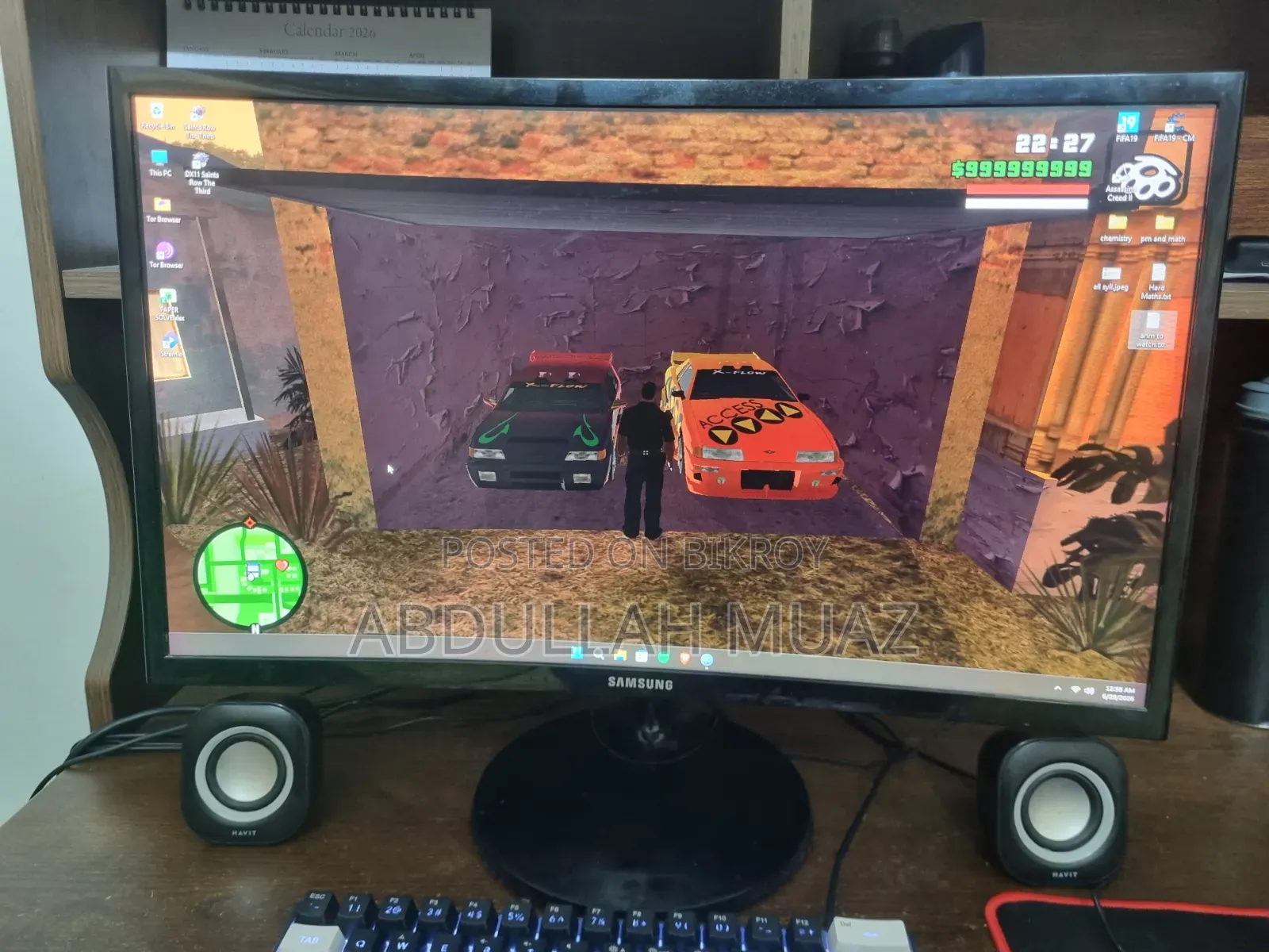 Samsung 24-Inch Curved Monitor (Lc24x390fhxxl) - Excellent Condition