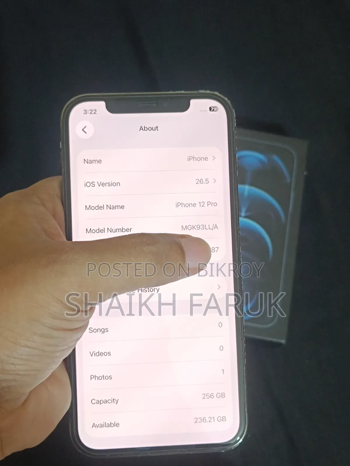 অ্যাপল আইফোন ১২ প্রো ২৫৬ জিবি ব্লু