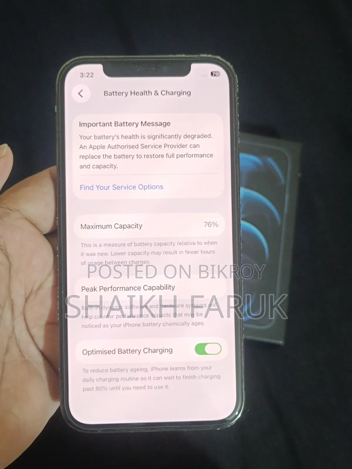অ্যাপল আইফোন ১২ প্রো ২৫৬ জিবি ব্লু