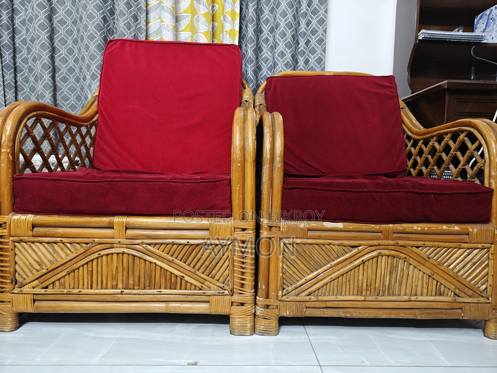 Rattan Sofa (with foam and cover)
