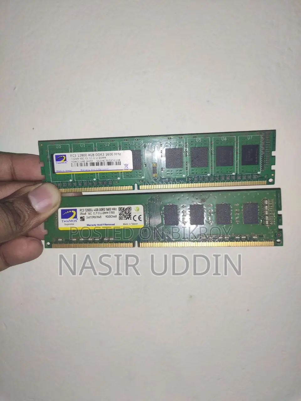 Twinmos 4GB+4GB DDR3 1600MHz Desktop RAM