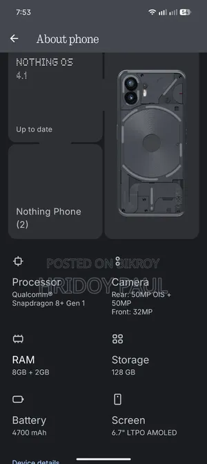 Nothing Phone 2 128 GB Gray
