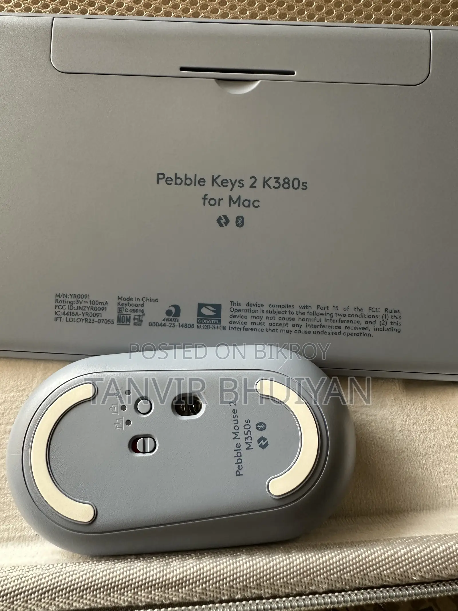 Logitech Pebble Keys 2 K380s for Mac + Pebble Mouse 2 Imported FRM Usa