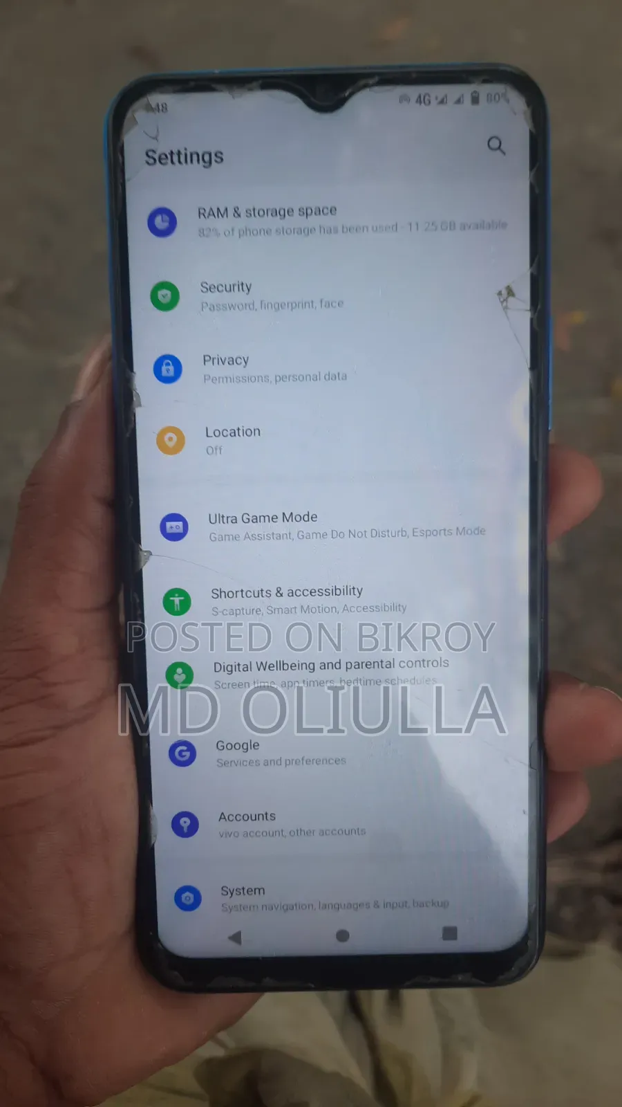 Vivo 64 GB Blue