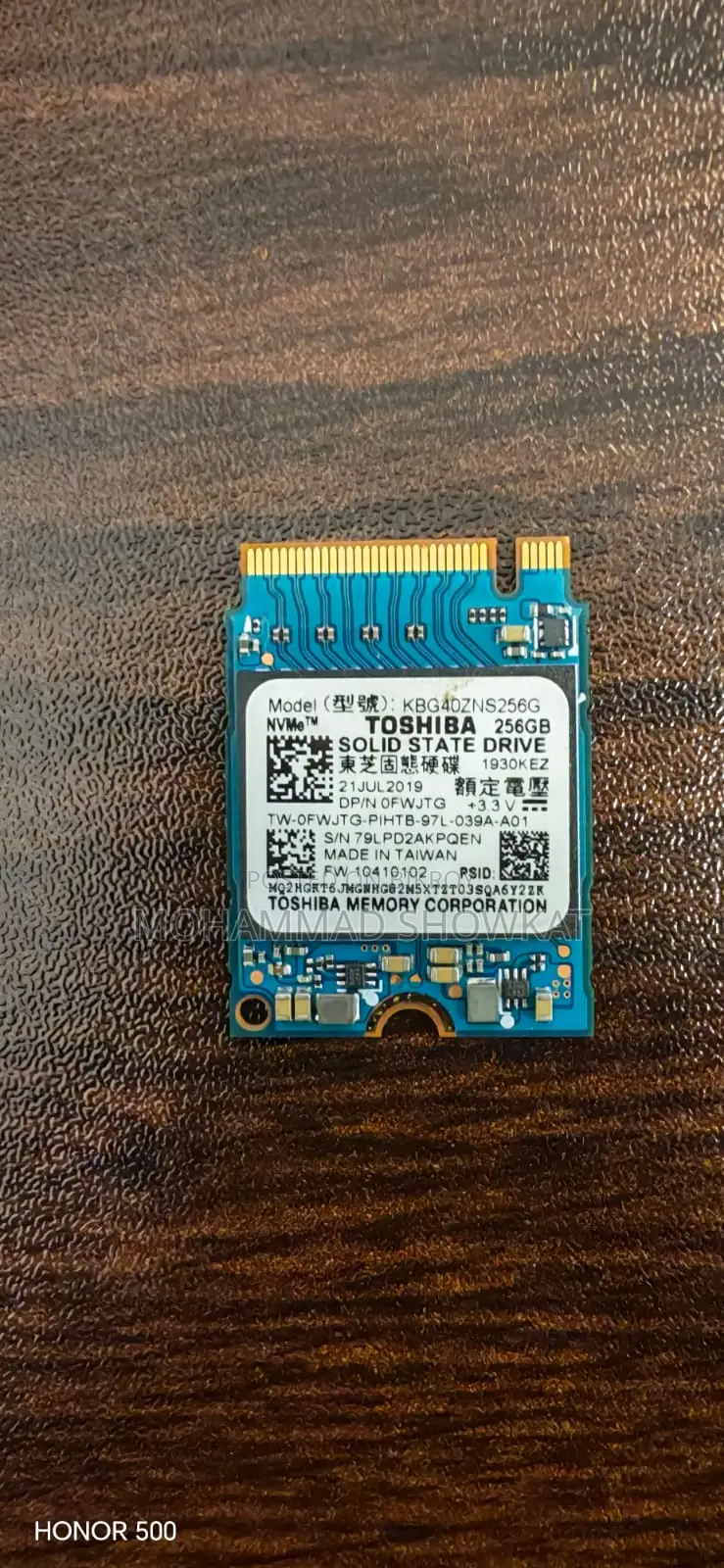 Toshiba SSD M.2 Nvme