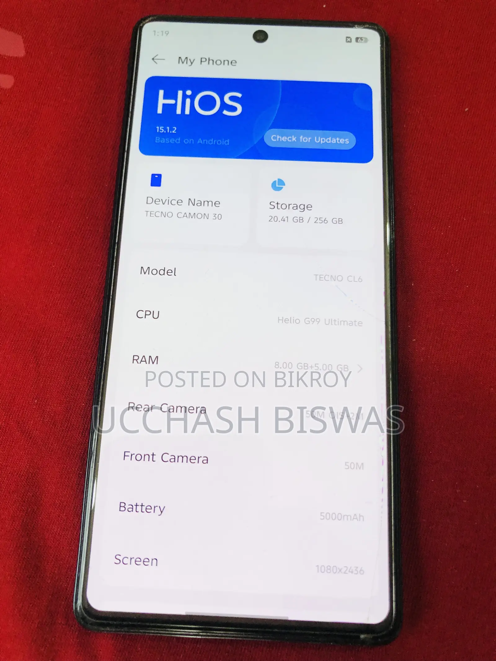 Tecno Camon 30 256 GB Gray