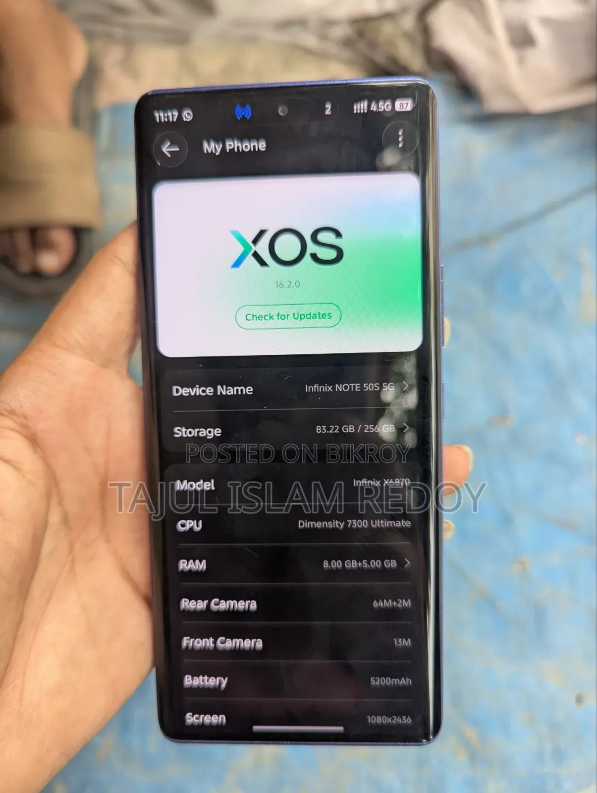 Infinix Note 50s 256 GB Blue