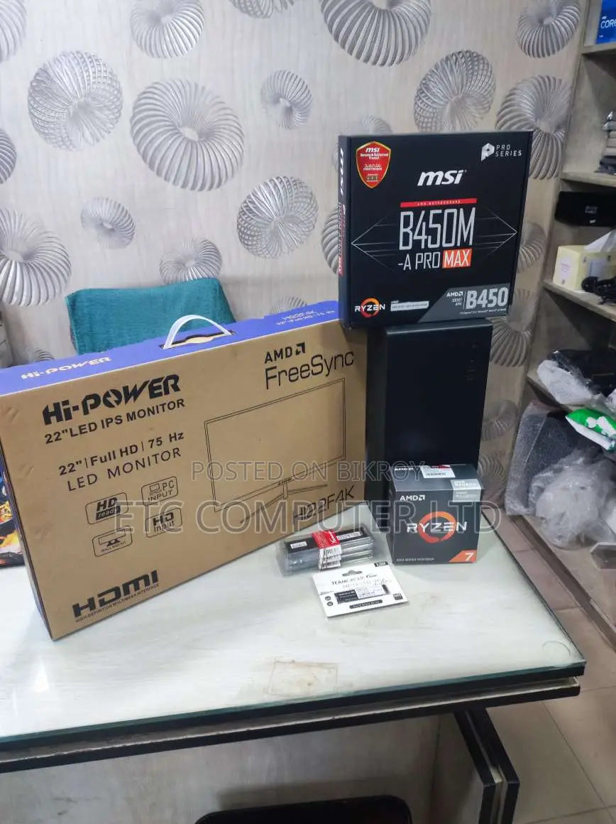 New Desktop Computer 8GB AMD Ryzen 5 SSD 256GB