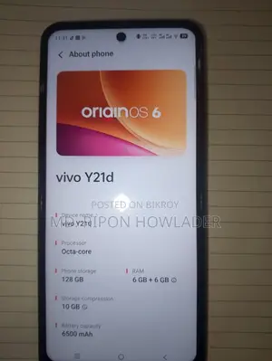 Vivo Y21 128 GB Blue