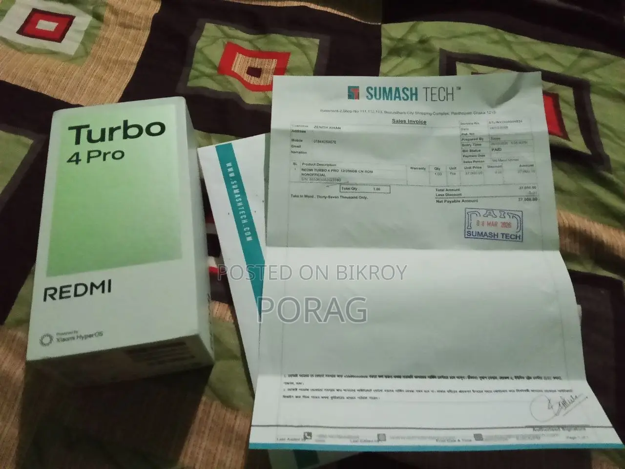 Xiaomi Redmi Turbo 4 Pro 256 GB Black