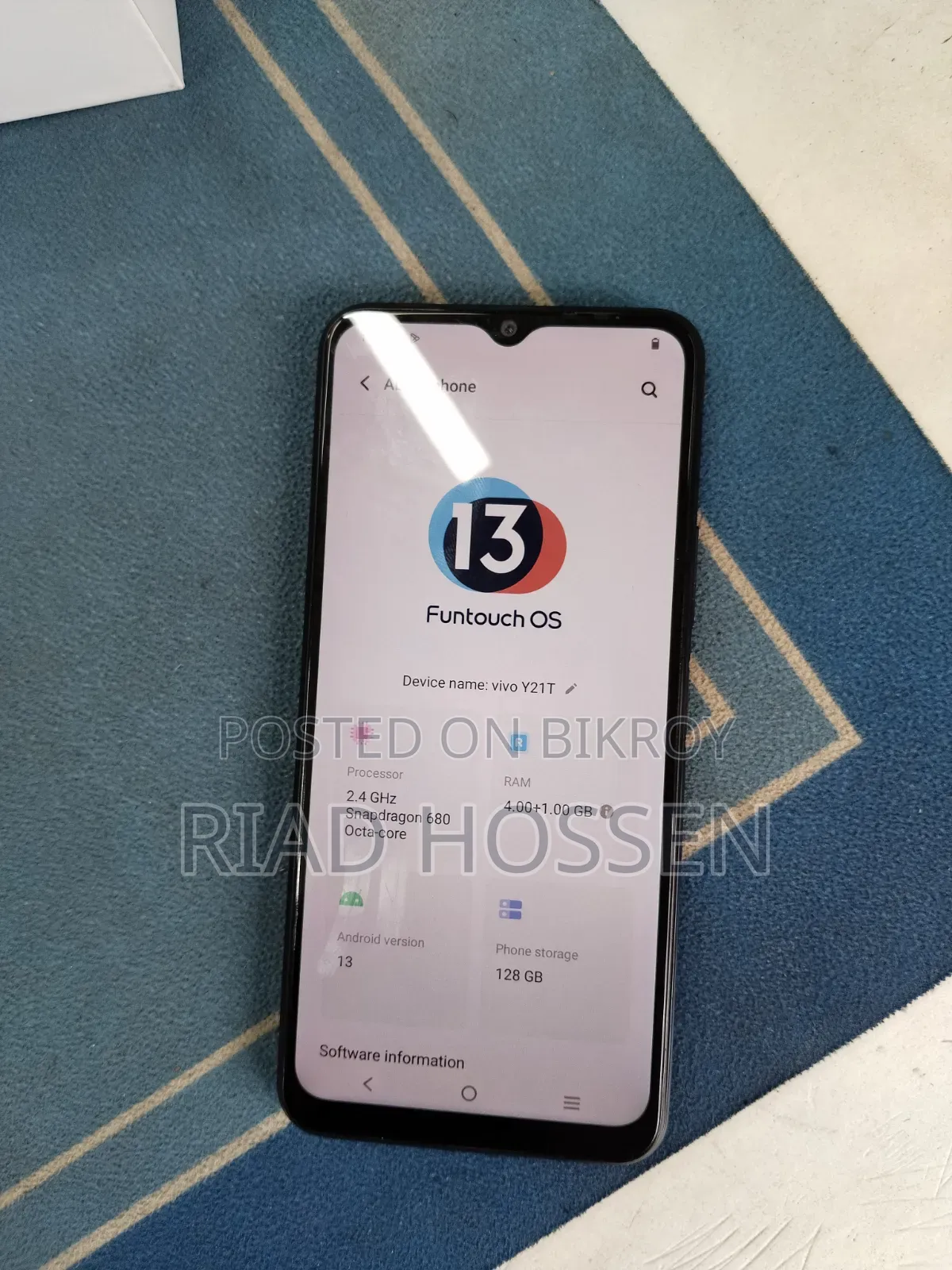 ভিভো ওয়াই২১ ১২৮ জিবি ব্লু